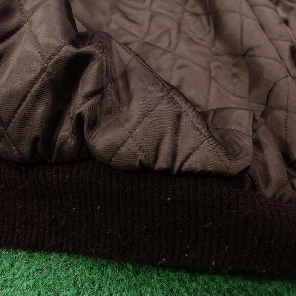 Vintage Cooper Leather Jacket Mens 42 X Tall Brown Bomber Flight Made USA 80s - Picture 11 of 16